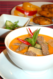 roasted duck in red curry